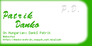 patrik danko business card